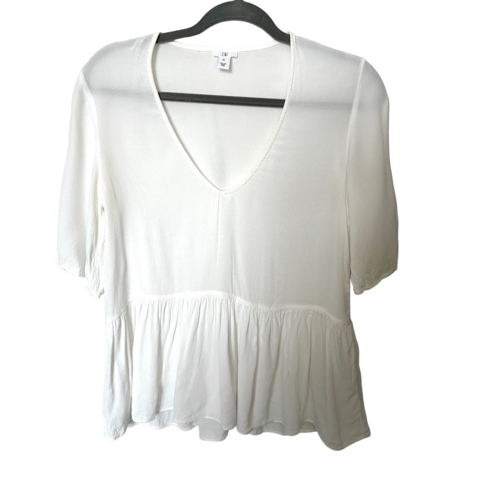 Nordstrom BP Short Sleeve Blouse XS White